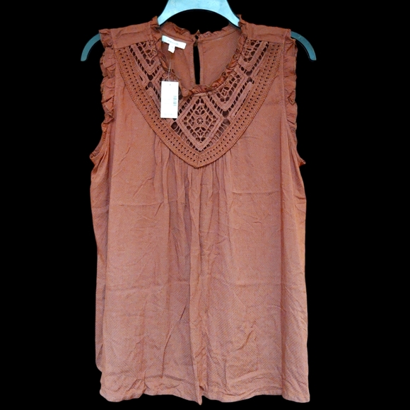 NWT Maurices Mauve Sleeveless Blouse Size L - Picture 1 of 8
